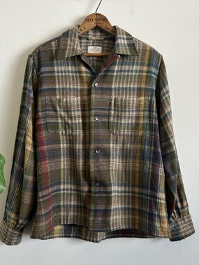 1950's Van Heusen Plaid Button Up Shirt
